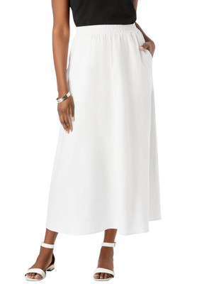 Jessica London Women's Plus Size Linen Maxi Skirt