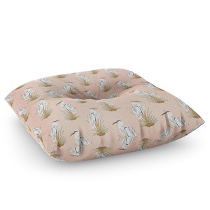 CoastL Studio Crane Peach Square Floor Pillow - Deny Desings - 1 of 4