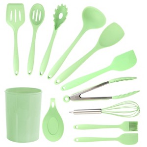 MegaChef Mint Green Silicone Cooking Utensils, Set of 12 - 1 of 4