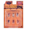 "Foodies" 6 piece Diecast Figure Set (6 Figures) Limited Edition for 1/64 Scale Models by American Diorama - 4 of 4
