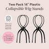Milano Collection Collapsible Wig Stand 2 Pack for Convenient,  Travel Friendly Wig Storage and Display - 4 of 4