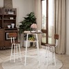 NicBex 3-Piece Counter Height Dining Set, Round Bar Table Set, Small Dining Table with 2 Stools for 2, Kitchen Table Set with Metal Frame - 2 of 4