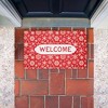 Stupell Industries Welcome Red Snowflake Fractals Printed Outdoor Door Mat, design by Tim Coffey, 18"x30" - 4 of 4