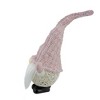 Northlight LED Lighted Round Rattan Christmas Gnome Figure - 14" - Pink and Cream - image 3 of 4