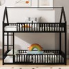 PAGED Twin Size Loft Bed Wooden Bed Frame with 2 Drawers, 2 Shelves, Wardrobes and Storage Stairs for Bedroom - 2 of 4