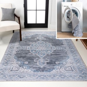 JONATHAN Y Wincer Chenille Cottage Medallion Machine-Washable Area Rug - 1 of 4