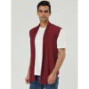 Lars Amadeus Men's Casual Open Front Sleeveless Irregular Hem Cardigan Vest - 3 of 4