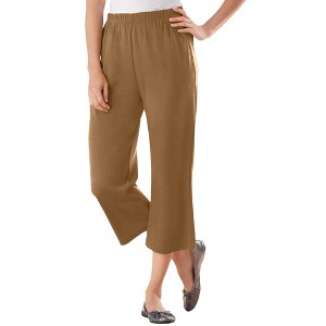 Woman Within Plus Size 7-Day Knit Capri - 1 of 4