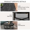 Grungis Octagonal MDF Coffee Table for Living Room, Farmhouse Center Table with Sturdy Steel Crisscross Legs - 3 of 4