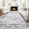 Area Rugs Printed Indoor Rugs,Oriental Distressed Floor Carpet, Non-Shedding Soft Low Pile Accent Rugs for Office, Bedroom - 2 of 4