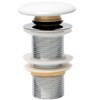 ALFI AB8055-W White Ceramic Mushroom Top Pop Up Drain for Sinks without Overflow - 3 of 4