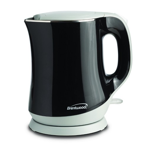 Brentwood 1.7 Liter Cordless Plastic Tea Kettle In Black And Silver : Target