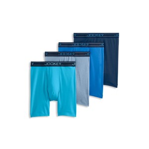 Jockey Men's Lightweight Cotton Blend 7" Long Leg Boxer Brief - 4 Pack - 1 of 4