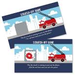 Big Dot of Happiness Fired Up Fire Truck - Firefighter Firetruck Baby Shower or Birthday Party Game Scratch Off Cards - 22 Count