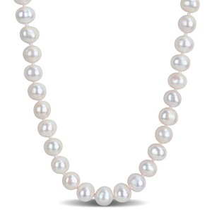 EVERLY JEWELRY | Sterling Silver 8-9mm Cultured Freshwater Pearl Necklace, 18 inc - 1 of 4