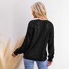 Women's Stylish Navy Blue Openwork Knit Sweater - Cupshe - 3 of 3