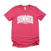 Simply Sage Market Varsity Summer Vibes Cursive Short Sleeve Tee - XS - Raspberry - 2 of 4
