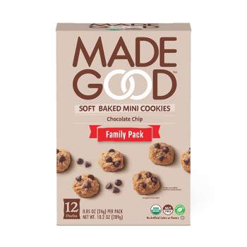 MadeGood Organic Gluten Free Chocolate Chip Cookies Soft Baked - 12ct Traypack