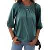 Imily Bela Color Block Womens Tunic Tops Oversized Cotton Tee Loose Fit Crew Neck Half Sleeve - 3 of 4