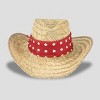 Wemco Men's Straw Cowboy Hat with Bandana - Natural Wood - 4 of 4