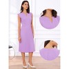 Allegra K Women's Sleeveless Casual V Neck Button Pleated Midi Dress - 2 of 4
