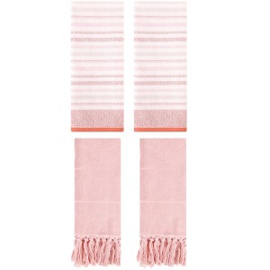 REGALWOVEN 4 Pcs Cotton Soft Absorbent Home Bathroom Decorative Hand Towel - 1 of 4