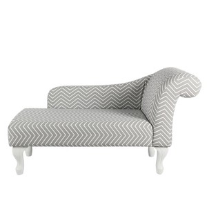 Isabelle Chaise Lounge Gray/White - HomePop