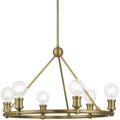 Lansdale Antique Brass 6-Light Contemporary Chandelier