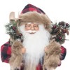 Season's Designs 18" Plaid Woodland Santa With Ski'S - 3 of 4