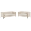 2-Piece Velvet Sofa Sets Contemporary Home Theater Seating Upholstered Couch Set for Living Room  - Morden Fort - 2 of 4