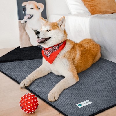 Large Black and Gray Waterproof Fleece Pet Blanket