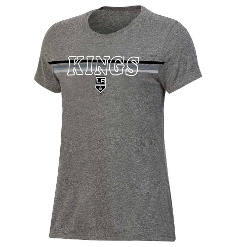 NHL Los Angeles Kings Women's Gray Short Sleeve Fashion T-Shirt - M