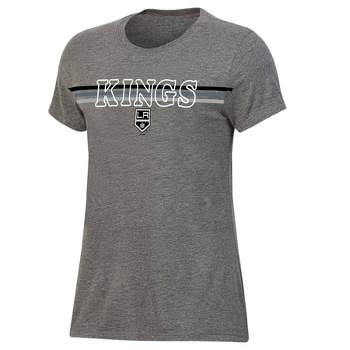 NHL Los Angeles Kings Women's Gray Short Sleeve Fashion T-Shirt