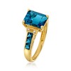 Ross-Simons 3.00 ct. t.w. London Blue Topaz Ring in 14kt Yellow Gold - 3 of 4