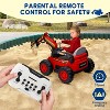 12V 10AH Electric Toy Excavator, 4WD Battery Powered Sand Digger with Spring Suspension, Remote Control, for Boys & Girls - 3 of 4