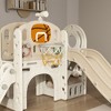 Whisen 7-in-1 Toddler Slide Playset with Ring Toss, Basketball Hoop, Telescope, Climber, Storage Space, Gift for Kids - Cream White - 4 of 4