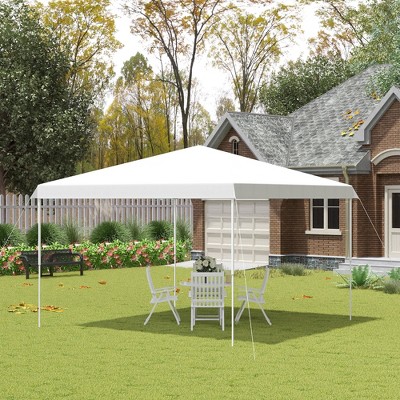 White 13' x 13' Adjustable Height Pop-Up Canopy Tent