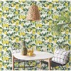 RoomMates Lemon Zest Peel and Stick Wallpaper Yellow/White: Removable Vinyl Botanical Fruit Pattern, Self-Adhesive, 28.2 Sq Ft Coverage - 2 of 4
