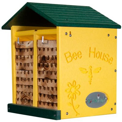 JCS Wildlife Double-Wide Large Poly Lumber and Pine Mason Bee House - Handmade in the USA