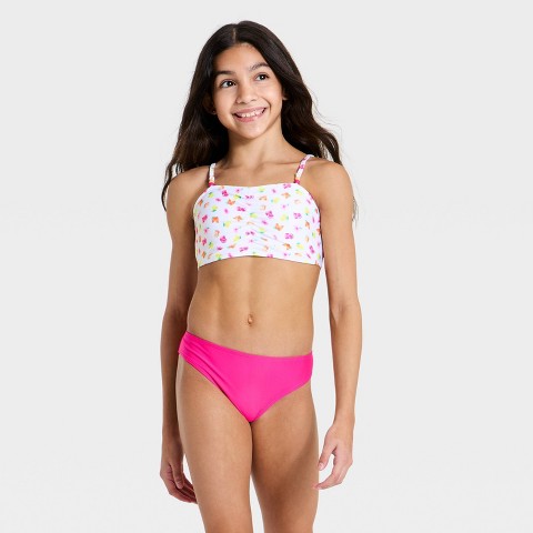 Art Class Girls' Tropical Fruit Ditsy Bikini Set - art class™ L