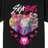 KPop Demon Hunters Saja Boys Heart on Black Short Sleeve Adult T Shirt - 2 of 4