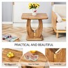 GlasFlength Square Coffee Table, Modern and Stylish Design, Suitable for Living Room, Patio, Bedroom, Brown, 23.6"*23.6"*21.3" - 2 of 4