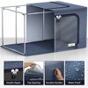 Sorbus 4 Pack Jumbo Foldable Storage Box - Metal Frame, Oxford Fabric with Clear Window & Handles - for Bedding Linen, Clothing & More - 3 of 4