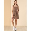 Allegra K Women's Classic Adjustable Strap A-Line Overall Denim Dress - 3 of 4