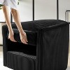 Angel Sar Swivel Accent Chair with Ottoman, Corduroy Upholstered Barrel Chairs, Black - 4 of 4