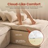 XIZZI No Assembly Sectional Sofa Set w/ Chaise - Plush/Corduroy Fabric, High-Resilience Foam, Beige/Black/Gray - Ships Compressed & Ready to Use - 4 of 4