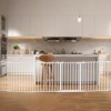 VEVOR Baby Gate, 192 Inches Extra Wide, 28 Inches High 8-Panel Foldable Dog Gate, for Child Pet Security, One-Hand Open, White - 2 of 4