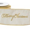 Embroidered Merry Christmas Wired Ribbon - 3 of 3