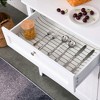 Resenkos Kitchen Buffet Hutch with Glass Door, Drawer & Microwave Space, White - 3 of 4