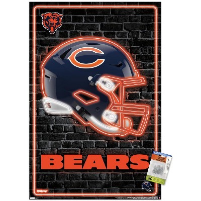 Trends International Nfl Chicago Bears - Darnell Mooney 22 Unframed Wall  Poster Print Clear Push Pins Bundle 22.375 X 34 : Target